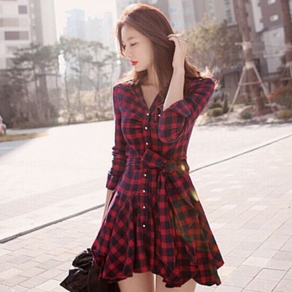 spring women red retro long sleeve high waist double layer ruffle mini dress plaid dress, Black;gray
spring women red retro long sleeve high waist double layer ruffle mini dress plaid dress, Black;gray