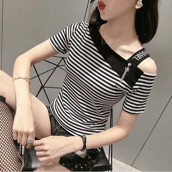 women's clothing 2020 fashion shoulder temperament shirt clothing jacket t-shirt women's short sleeve summer clavicle shoulder jac, White
women's clothing 2020 fashion shoulder temperament shirt clothing jacket t-shirt women's short sleeve summer clavicle shoulder jac, White