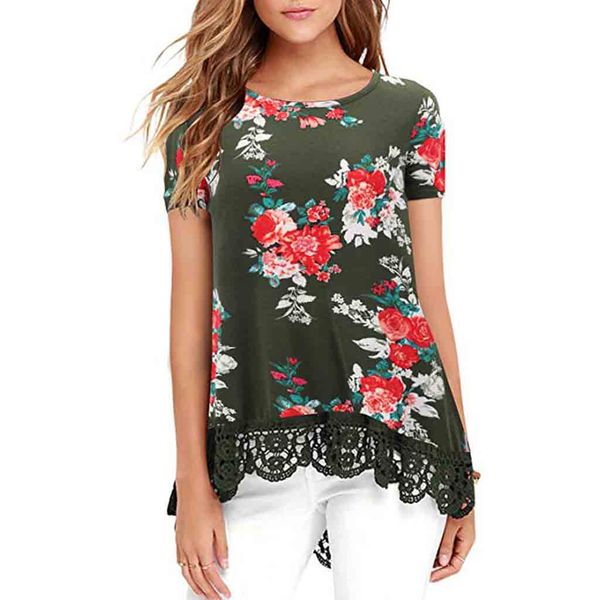 feitong women lace short sleeve blouses female floral shirt casual print loose cotton blouse blusas femininas de ver o 2019, White
feitong women lace short sleeve blouses female floral shirt casual print loose cotton blouse blusas femininas de ver o 2019, White