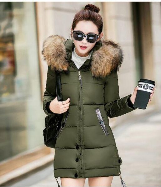 2020 new women winter army green jacket coats thick parkas plus size big real raccoon fur collar hooded outwear, Black
2020 new women winter army green jacket coats thick parkas plus size big real raccoon fur collar hooded outwear, Black