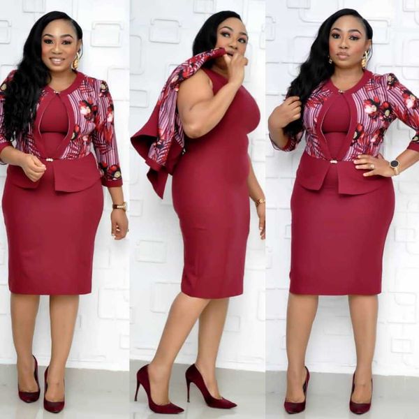2019 new autumn elegent fashion style african women printing plus size knee-length dress l-4xl, Red
2019 new autumn elegent fashion style african women printing plus size knee-length dress l-4xl, Red