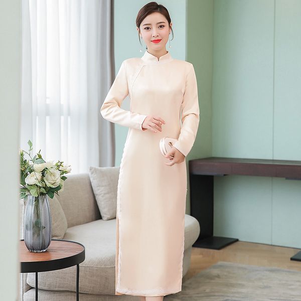 2019 early spring new style chinese-style fresh lace slit long silk improved cheongsam dress, Red
2019 early spring new style chinese-style fresh lace slit long silk improved cheongsam dress, Red