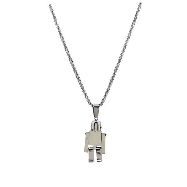 personality men women necklace titanium steel robot pendant hip hop necklaces, Silver
personality men women necklace titanium steel robot pendant hip hop necklaces, Silver
