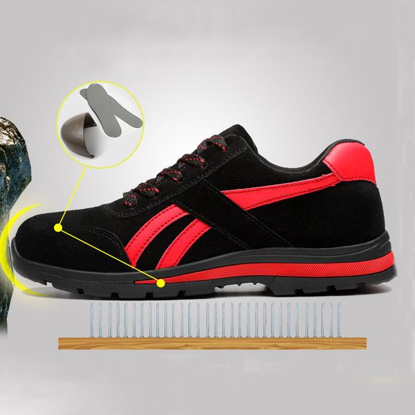 safety shoes men's steel toe lightweight anti-smashing work sneakers breathable wear-resisting casual shoes work, Black
safety shoes men's steel toe lightweight anti-smashing work sneakers breathable wear-resisting casual shoes work, Black