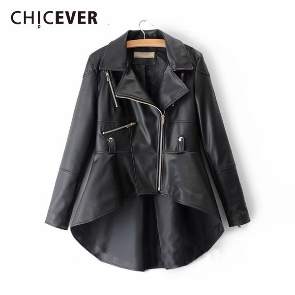 chicever pu leather women's jacket lapel collar long sleeve asymmetrical plus size casual coat female 2019 fashion new clothes, Black;brown
chicever pu leather women's jacket lapel collar long sleeve asymmetrical plus size casual coat female 2019 fashion new clothes, Black;brown