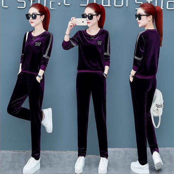 spring women sportswear tracksuit velvet loose sweatshirt+pant running jogger fitness gym workout casual outfit set sport suit, Black;blue
spring women sportswear tracksuit velvet loose sweatshirt+pant running jogger fitness gym workout casual outfit set sport suit, Black;blue