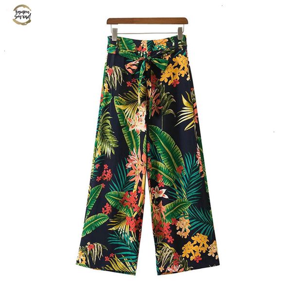 women floral print green trousers high waist sashes zippers fashion female summer wide leg pants cozy pants xd62, Black;white
women floral print green trousers high waist sashes zippers fashion female summer wide leg pants cozy pants xd62, Black;white