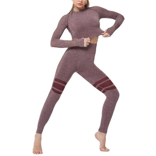 yoga outfits set sports wear for women gym seamless suit 2 piece high waist leggings push up bra, White;red
