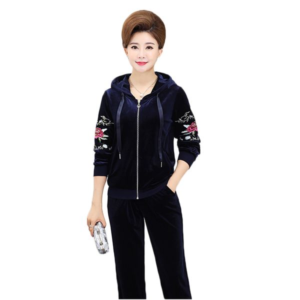 plus size 4xl embroidery gold velvet suit 2018 fashion spring 2 piece tracksuit set hooded sporting suit womens sweatshirt, Gray
plus size 4xl embroidery gold velvet suit 2018 fashion spring 2 piece tracksuit set hooded sporting suit womens sweatshirt, Gray