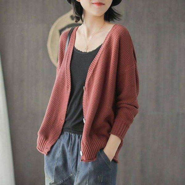 women's knits & tees 3colors women knitted solid color cardigan coat autumn winter casual v-neck long sleeve crochet knit sweater femal, White
women's knits & tees 3colors women knitted solid color cardigan coat autumn winter casual v-neck long sleeve crochet knit sweater femal, White