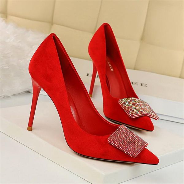 2020bigtree shoes suede shallow mouth high heels 2020 new fashion crystal buckle pumps kitten heels sweet ladies party wedding shoes, Black
2020bigtree shoes suede shallow mouth high heels 2020 new fashion crystal buckle pumps kitten heels sweet ladies party wedding shoes, Black