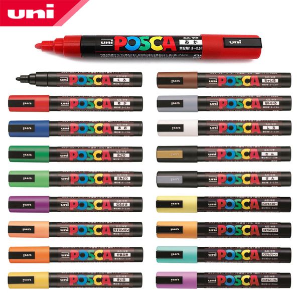 uni posca pc-5m colored paint marker pens school stationery office supplies art marker medium tip 1.8-2.5mm 17 color markers pen
uni posca pc-5m colored paint marker pens school stationery office supplies art marker medium tip 1.8-2.5mm 17 color markers pen