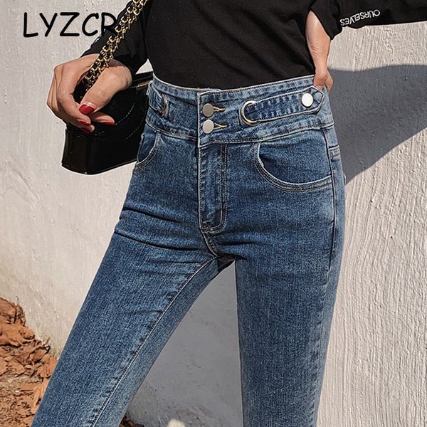 lyzcr черные узкие джинсы женщина 2020 старинные джинсы с высокой талией для женщин denim femme женские стрейч джинсовые брюки с резинкой, Blue 
lyzcr черные узкие джинсы женщина 2020 старинные джинсы с высокой талией для женщин denim femme женские стрейч джинсовые брюки с резинкой, Blue