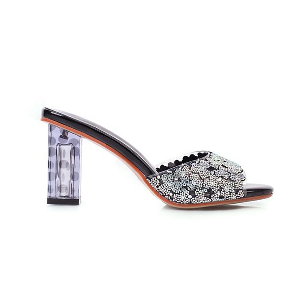 2020 new arrival womens causal rhinestone large size 43 chunky high heels slippers sandals shoes woman, Black
2020 new arrival womens causal rhinestone large size 43 chunky high heels slippers sandals shoes woman, Black
