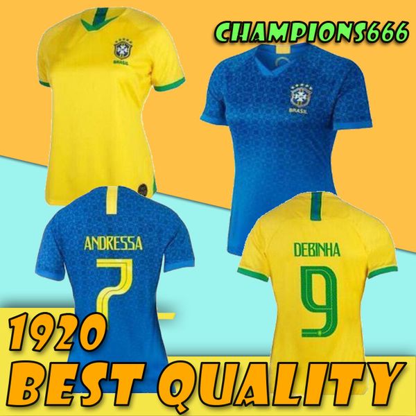 

2019 brazil women soccer jerseys home brasil marta adriana debinha andressa 19 20 jersey 2020 football shirts, Black;yellow