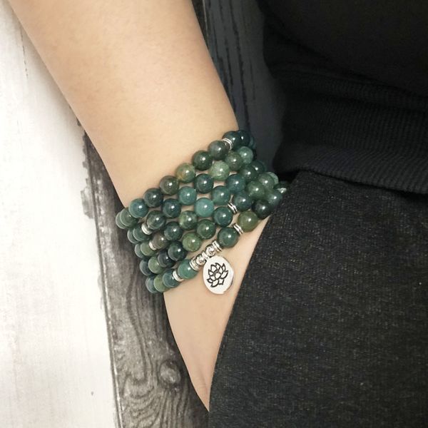 est woman mala necklace & bracelets for moss agateds green yoga bracelet mala lotus 108 beads seraphinite bracelet, Golden;silver
est woman mala necklace & bracelets for moss agateds green yoga bracelet mala lotus 108 beads seraphinite bracelet, Golden;silver