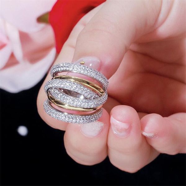 us size 5-10 stunning luxury jewelry 14k white gold fill pave white sapphire cz diamond women wedding engagement cross band ring gift, Slivery;golden
us size 5-10 stunning luxury jewelry 14k white gold fill pave white sapphire cz diamond women wedding engagement cross band ring gift, Slivery;golden