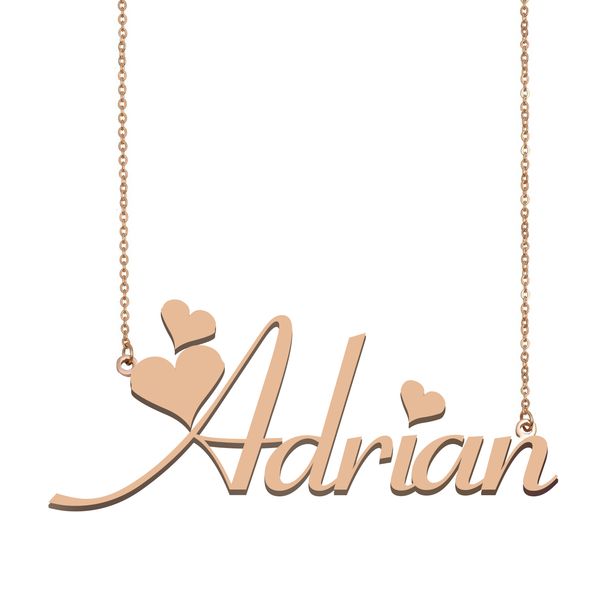 adrian name necklace pendant for women girls birthday gift custom nameplate children friends jewelry 18k gold plated stainless steel, Silver
adrian name necklace pendant for women girls birthday gift custom nameplate children friends jewelry 18k gold plated stainless steel, Silver