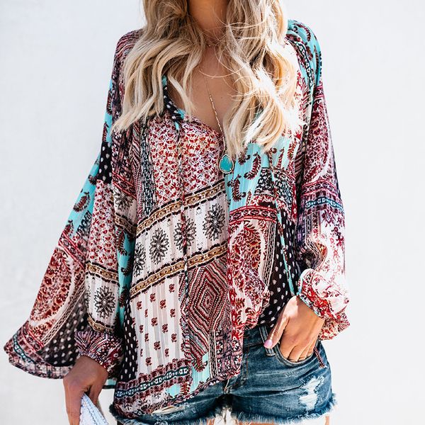 autumn patchwork print women chiffon blouse shirt v-neck long sleeve female casual plus size blouse blusas mujer de moda, White
autumn patchwork print women chiffon blouse shirt v-neck long sleeve female casual plus size blouse blusas mujer de moda, White