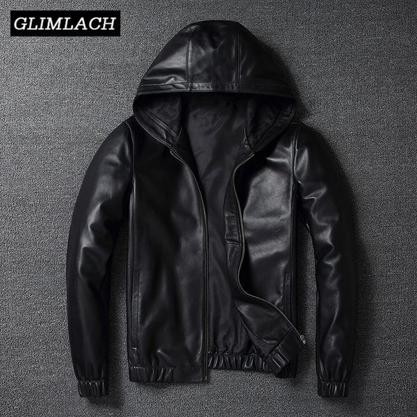 motorcycle genuine leather bomber jacket men pilot sheepskin real leather jacket hooded aviation flight slim male lambskin coat, Black
motorcycle genuine leather bomber jacket men pilot sheepskin real leather jacket hooded aviation flight slim male lambskin coat, Black