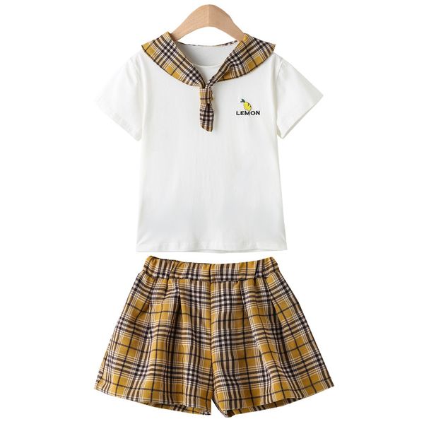 girls clothing sets 2pcs plaid outfits short kids design tracksuits track suit children clothing, White
girls clothing sets 2pcs plaid outfits short kids design tracksuits track suit children clothing, White