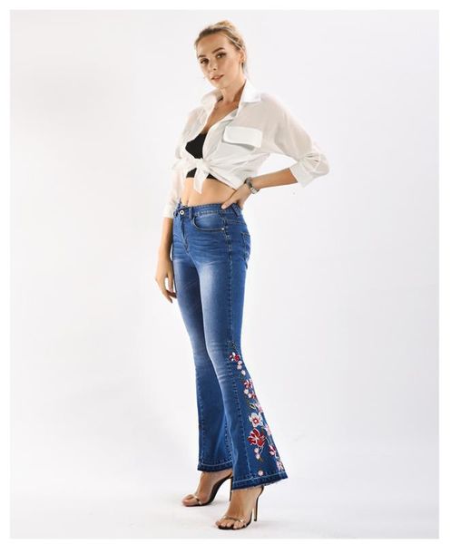 women's fashion flare pants boot cut denim trousers 3d embroidery flowers washed full length tassel-hem jeans plus size s-4xl, Blue
women's fashion flare pants boot cut denim trousers 3d embroidery flowers washed full length tassel-hem jeans plus size s-4xl, Blue