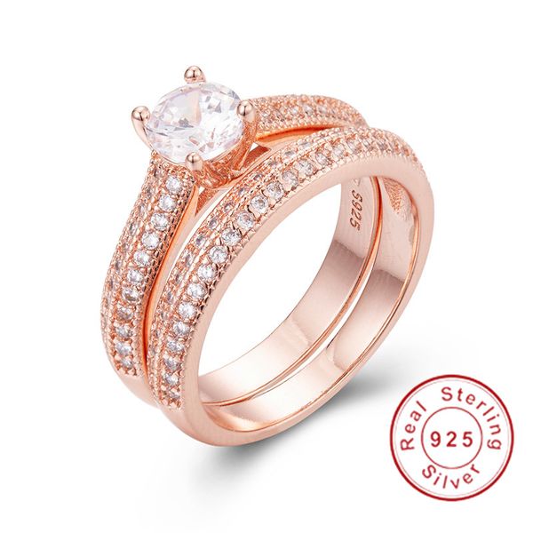 fine jewelry solitaire wedding ring for women love forever 925 silver rose gold color cz anillos mujer stacking rings set, Slivery;golden
fine jewelry solitaire wedding ring for women love forever 925 silver rose gold color cz anillos mujer stacking rings set, Slivery;golden