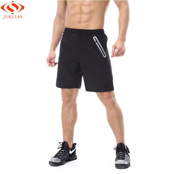 men sports running shorts breathable reflective zipper pocket gym fitness clothing joggers training short, Black;blue
men sports running shorts breathable reflective zipper pocket gym fitness clothing joggers training short, Black;blue