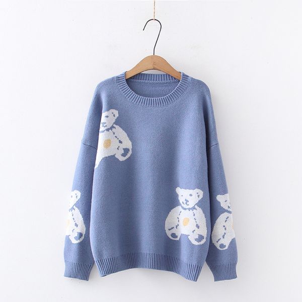 women's sweaters 3 colors-- kawaii cute bears cartoon pullover o-neck sweater female 2021 autumn winter, White;black
women's sweaters 3 colors-- kawaii cute bears cartoon pullover o-neck sweater female 2021 autumn winter, White;black