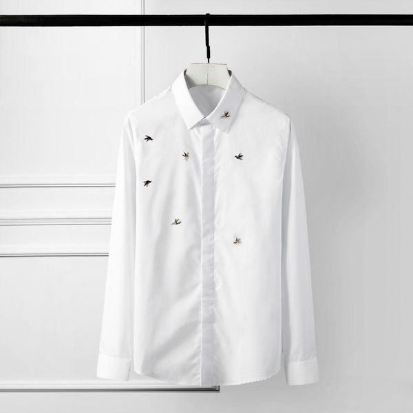 mens shirts luxury metal rivet long sleeve solid color mens dress shirts fashion slim party nightclub shirt man plus size, White;black
mens shirts luxury metal rivet long sleeve solid color mens dress shirts fashion slim party nightclub shirt man plus size, White;black