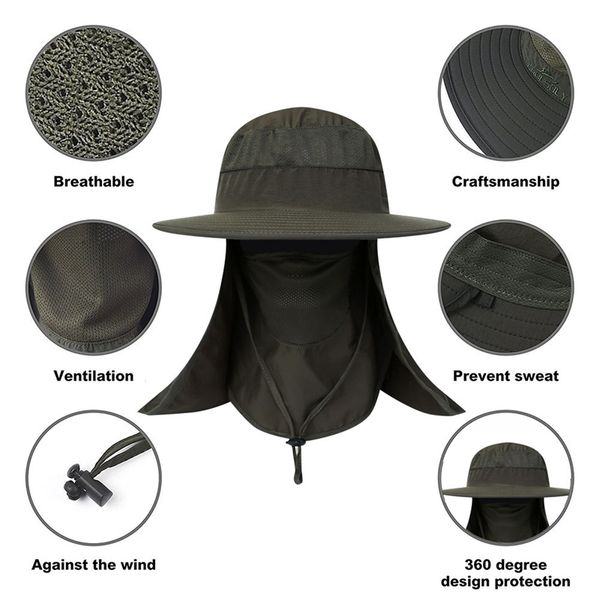 outdoor hats flap cap foldable portable sunshade mouth neck cover sun hat sportswear accessories with chin strap, Black;white
outdoor hats flap cap foldable portable sunshade mouth neck cover sun hat sportswear accessories with chin strap, Black;white