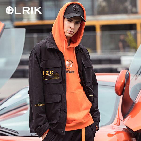 men's olrik wear | easy trend jacket 2019 autumn stand collar pure color printing loose coat male, Black;red
men's olrik wear | easy trend jacket 2019 autumn stand collar pure color printing loose coat male, Black;red