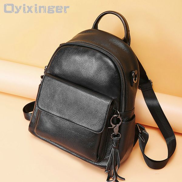 oyixinger 2019 tassel women backpacks 100% real cowhide leather classic black daily bagpack bags preppy style schoolbag knapsack
oyixinger 2019 tassel women backpacks 100% real cowhide leather classic black daily bagpack bags preppy style schoolbag knapsack