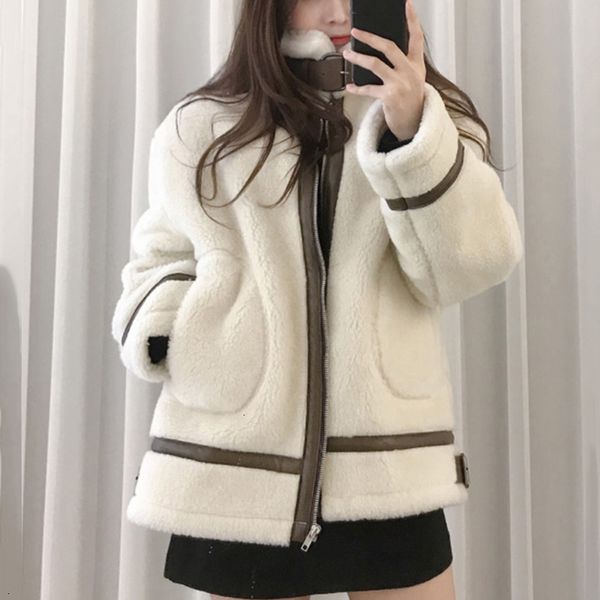 2019 new fashion autumn winter imitation lambswool jacket women loose casual tide warm stand collar cotton coat f310, Black
2019 new fashion autumn winter imitation lambswool jacket women loose casual tide warm stand collar cotton coat f310, Black