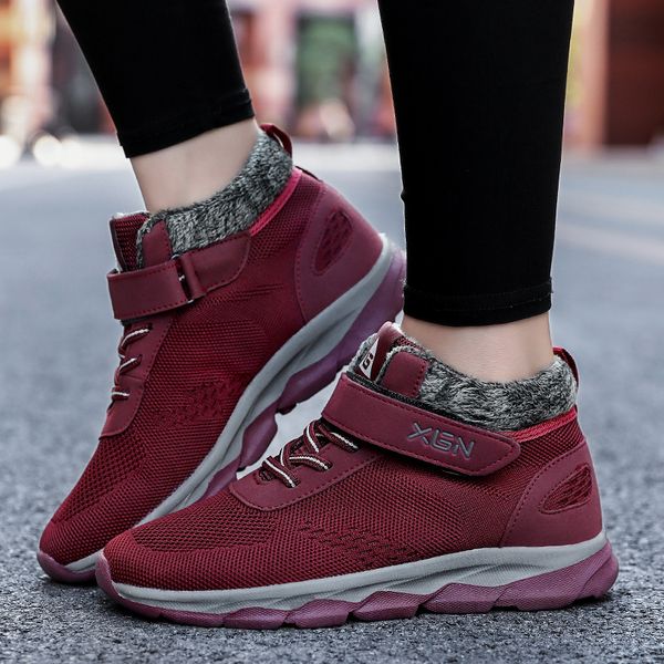 women winter with fur 2019 warm work casual shoes sneakers high rubber cotton shoes, Black
women winter with fur 2019 warm work casual shoes sneakers high rubber cotton shoes, Black