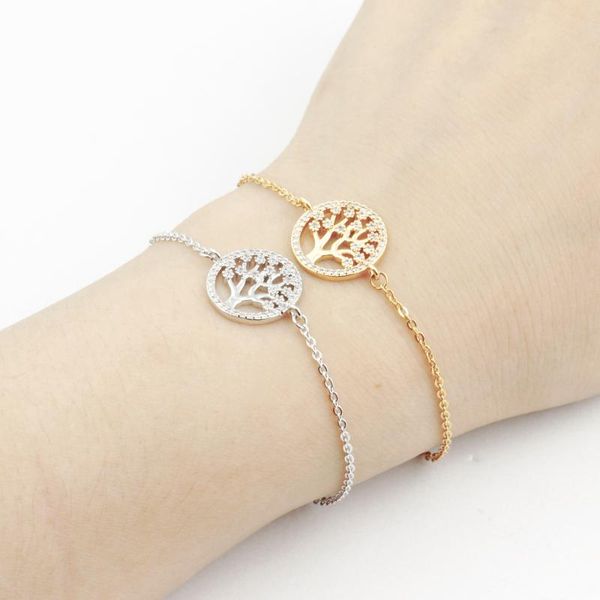 round big tree zircon hollow female charm bracelet simple atmosphere unfading jewelry gold stainless steel pulseras mujer moda, Black
round big tree zircon hollow female charm bracelet simple atmosphere unfading jewelry gold stainless steel pulseras mujer moda, Black