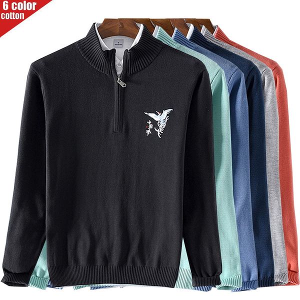 chinese style embroidery men's sweater casual stand up collar slim fit cotton knitwear set head long sleeve sweater 8532, White;black
chinese style embroidery men's sweater casual stand up collar slim fit cotton knitwear set head long sleeve sweater 8532, White;black