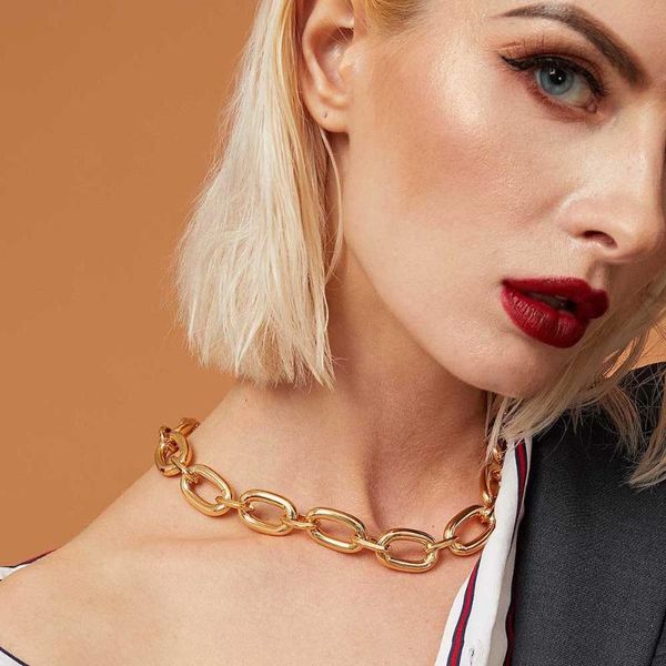 punk miami curb cuban chunky thick choker necklaces collar retro club heavy metal clavicle chain necklace women men jewelry, Golden;silver
punk miami curb cuban chunky thick choker necklaces collar retro club heavy metal clavicle chain necklace women men jewelry, Golden;silver