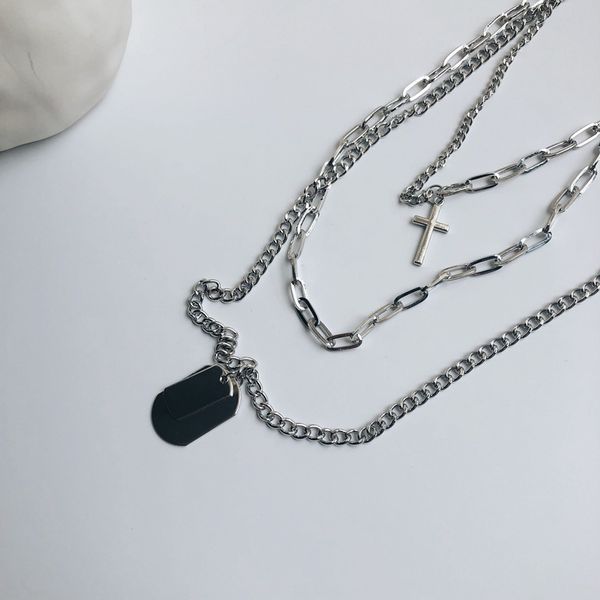 punk retro hip hop couple clavicle necklace chain 2019 new fashion cross multi layer long harajuku pendant necklace, Silver
punk retro hip hop couple clavicle necklace chain 2019 new fashion cross multi layer long harajuku pendant necklace, Silver