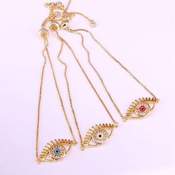 12pcs, gold color with enamel eye link chain women fashion bracelet charm bracelet, Black
12pcs, gold color with enamel eye link chain women fashion bracelet charm bracelet, Black