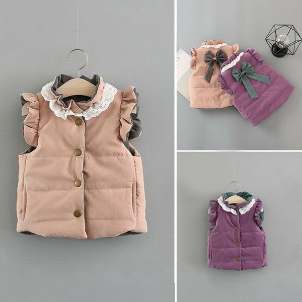 fashion sweet baby girls toddler winter warm solid coat jacket lace ruffle sleeveless waistcoat outerwear 0-4t, Blue
fashion sweet baby girls toddler winter warm solid coat jacket lace ruffle sleeveless waistcoat outerwear 0-4t, Blue