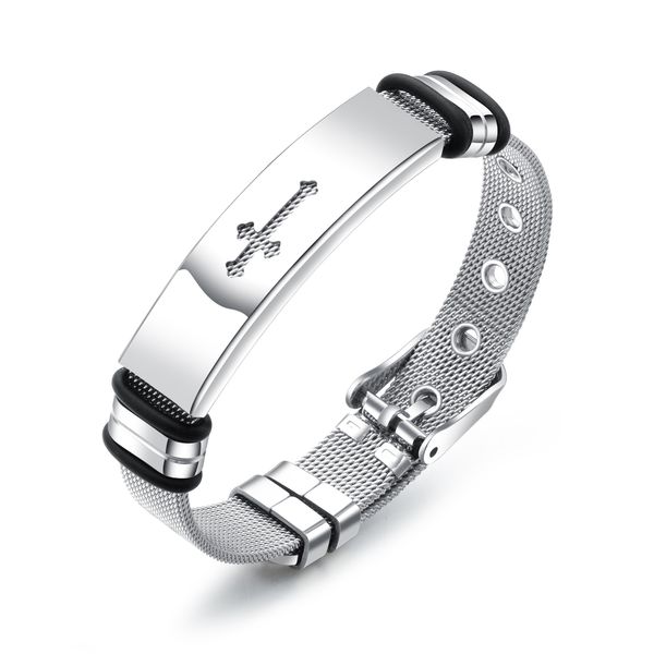 religious crucifix cross bracelet stainless steel sport bracelet silver tone high polish 8.26 inch religious jewelry for men, Black
religious crucifix cross bracelet stainless steel sport bracelet silver tone high polish 8.26 inch religious jewelry for men, Black