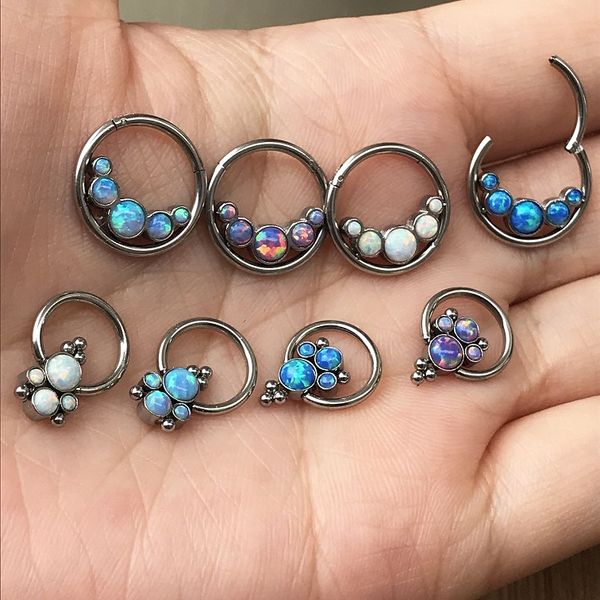 other 16g steel opal clicker piercing segment nose hoop rings hinged ear septum women men body jewelry ombligo, Slivery;golden
other 16g steel opal clicker piercing segment nose hoop rings hinged ear septum women men body jewelry ombligo, Slivery;golden
