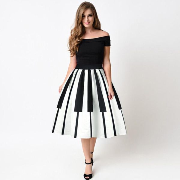 women piano keys print pleated midi skirt women elastic high waist thin fancy pattern skirt summer 2020 elegant female bottom, Black
women piano keys print pleated midi skirt women elastic high waist thin fancy pattern skirt summer 2020 elegant female bottom, Black