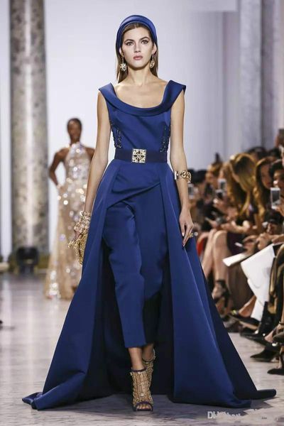 2019 ellie saab jumpsuit with detachable skirts prom dresses satin sweep train evening gowns party gown plus size custom made, Black;red
2019 ellie saab jumpsuit with detachable skirts prom dresses satin sweep train evening gowns party gown plus size custom made, Black;red