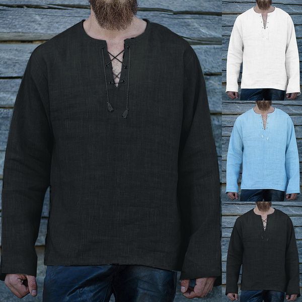 men's casual shirts spring long sleeve summer mens v-neck linen pure color wide loose fashion male, White;black
men's casual shirts spring long sleeve summer mens v-neck linen pure color wide loose fashion male, White;black