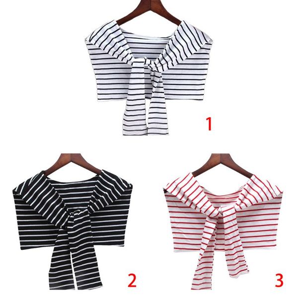 fashion classic stripe knitting collar shirt fake collar tie vintage detachable false lapel blouse women/men c, Black;blue
fashion classic stripe knitting collar shirt fake collar tie vintage detachable false lapel blouse women/men c, Black;blue