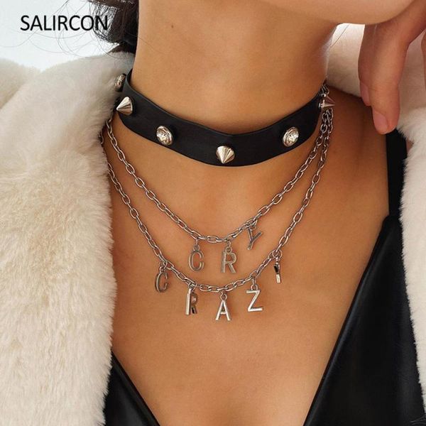 salircon gothic pu leather spiked choker necklace for women men steampunk letter crazy layer necklace collier statement jewelry, Silver
salircon gothic pu leather spiked choker necklace for women men steampunk letter crazy layer necklace collier statement jewelry, Silver