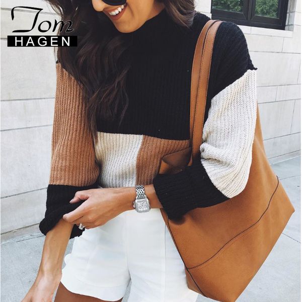 tom hagen rainbow sweater women 2019 autumn long sleeve knitwear women long sleeve harajuku sweater and pullover, White;black
tom hagen rainbow sweater women 2019 autumn long sleeve knitwear women long sleeve harajuku sweater and pullover, White;black