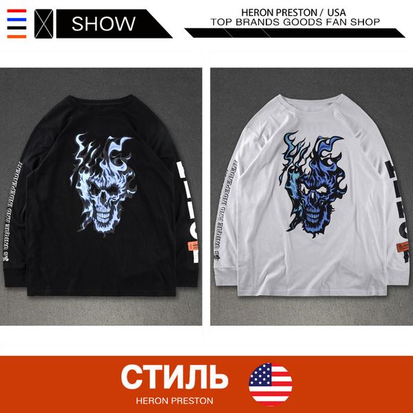 Mens 2019 Luxury Designer Clothes Euramerican Hip-hop Popular Logo HERON PRESTON Long Shirt Loose Round Collar Long Sleeve T-shirt
Mens 2019 Luxury Designer Clothes Euramerican Hip-hop Popular Logo HERON PRESTON Long Shirt Loose Round Collar Long Sleeve T-shirt